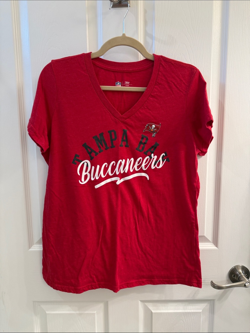 NFL Tampa Bay Buccaneers Red V-Neck Tee